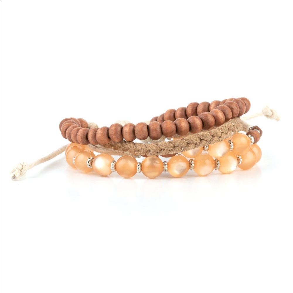 💥3/$15💥Down HOMESPUN - Orange Sliding Knot Bracelet